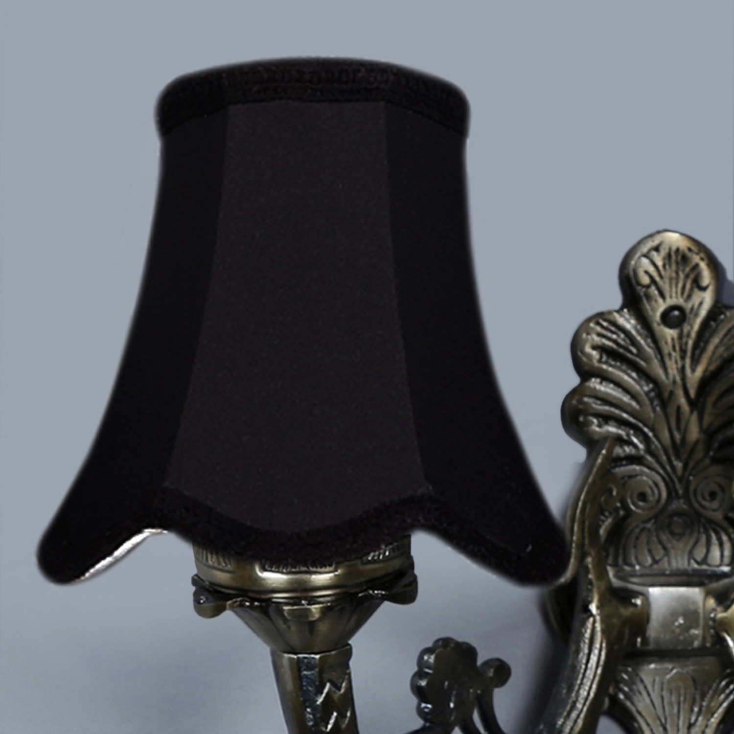 Devansh Dual Gold  Antique Wall Mounted Lamp With Black  Cotton Shade