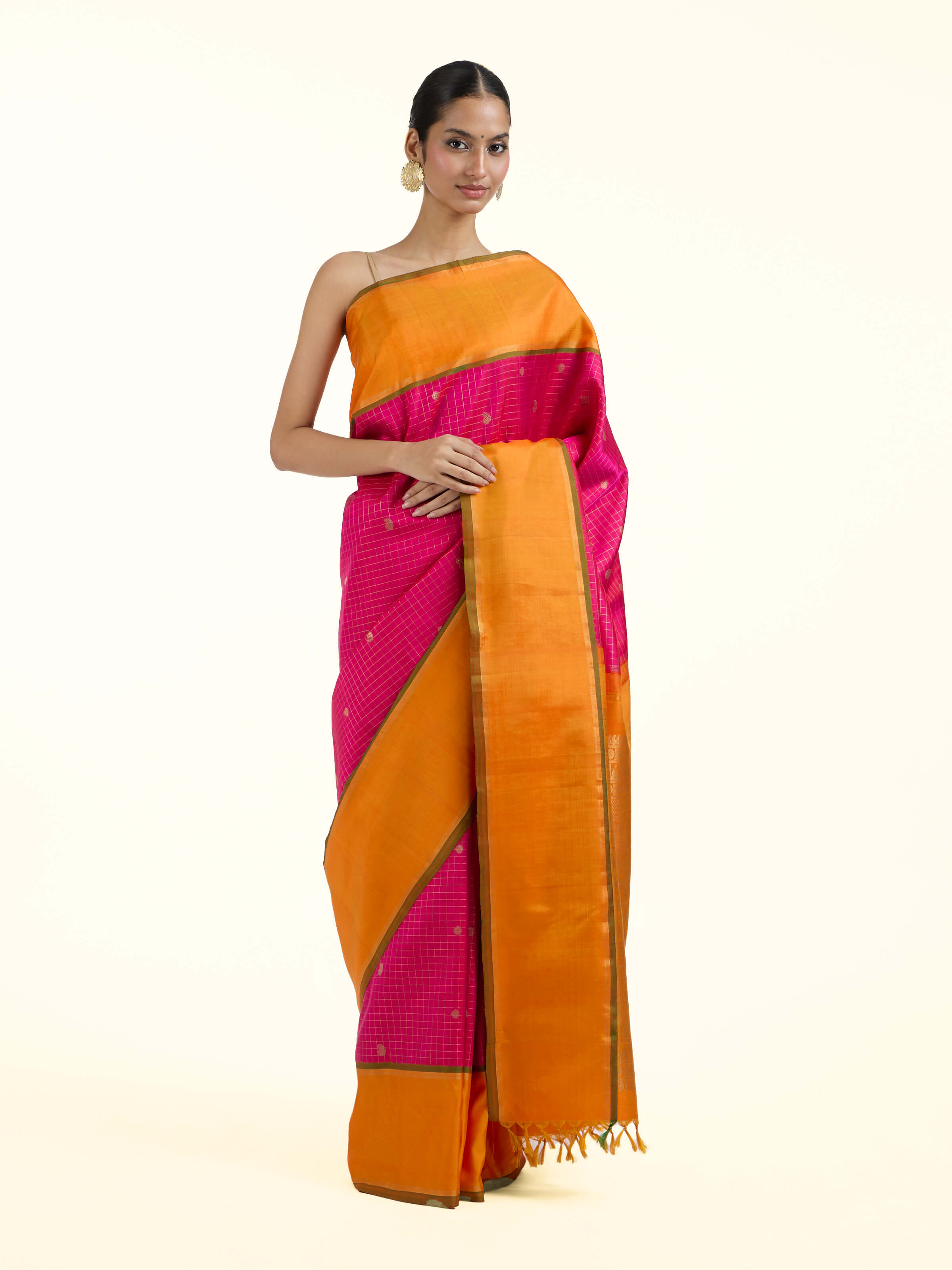 Pink Silk Kancheepuram Saree