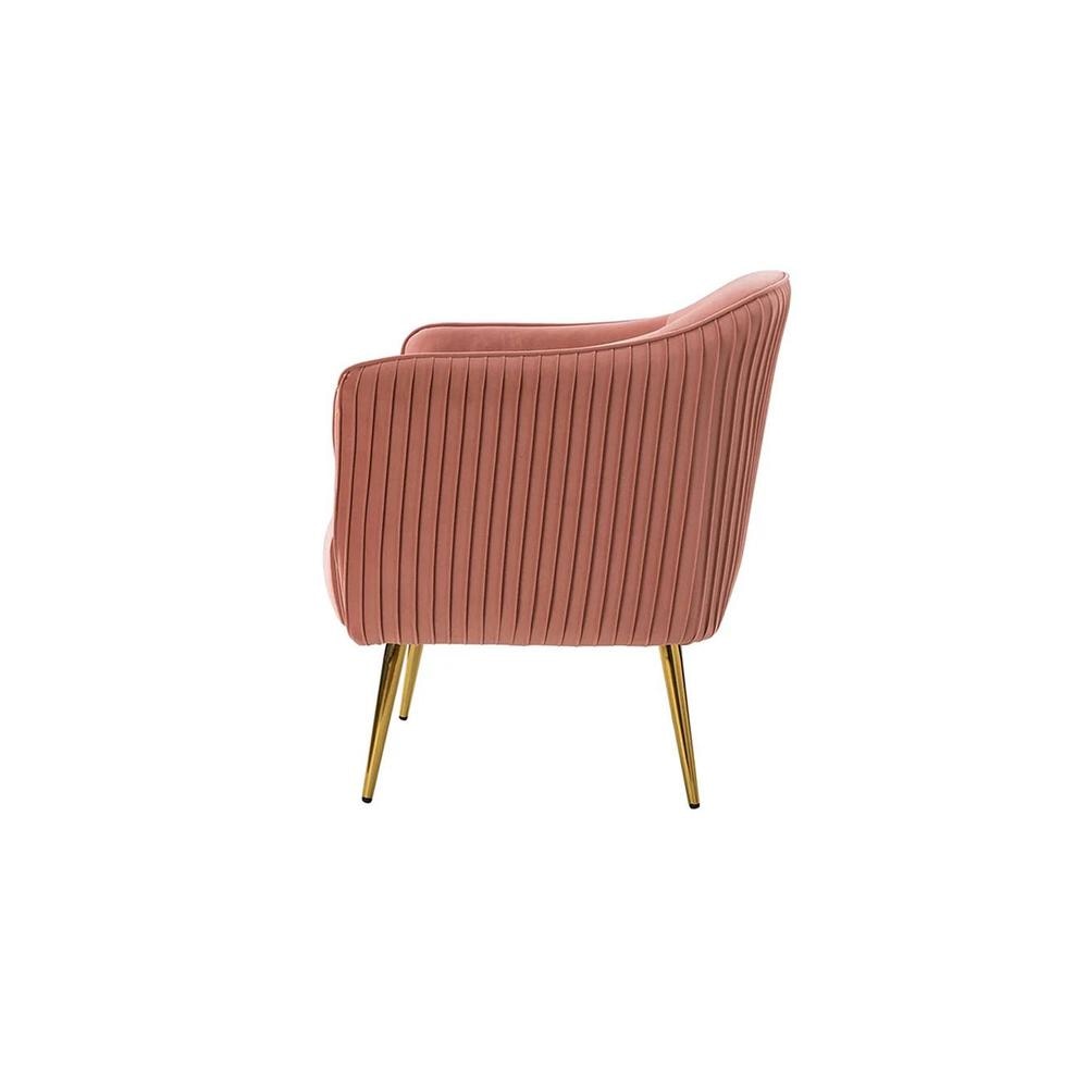 Celeo Velvet Accent Chair in Dusty Rose Colour