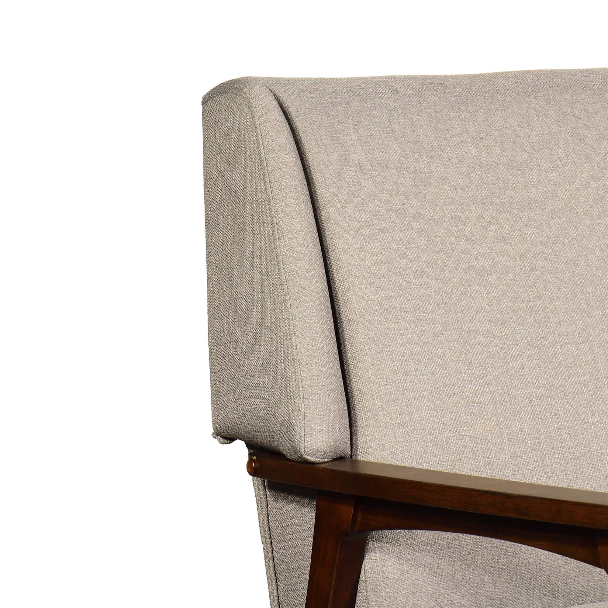 Daisuke 1 Seater Wooden Sofa in Beige Fabric Colour