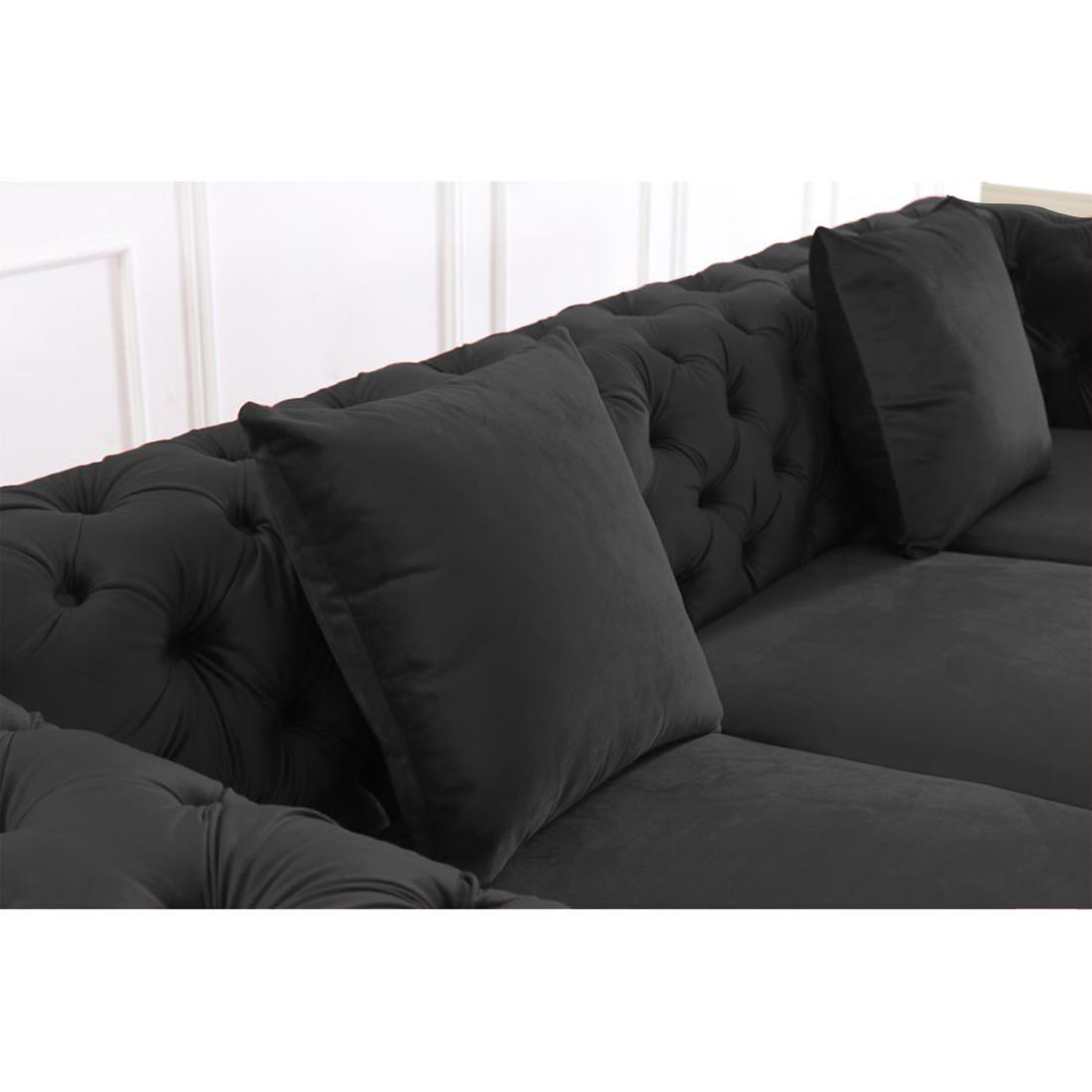 Norman Fabric Sofa - Black