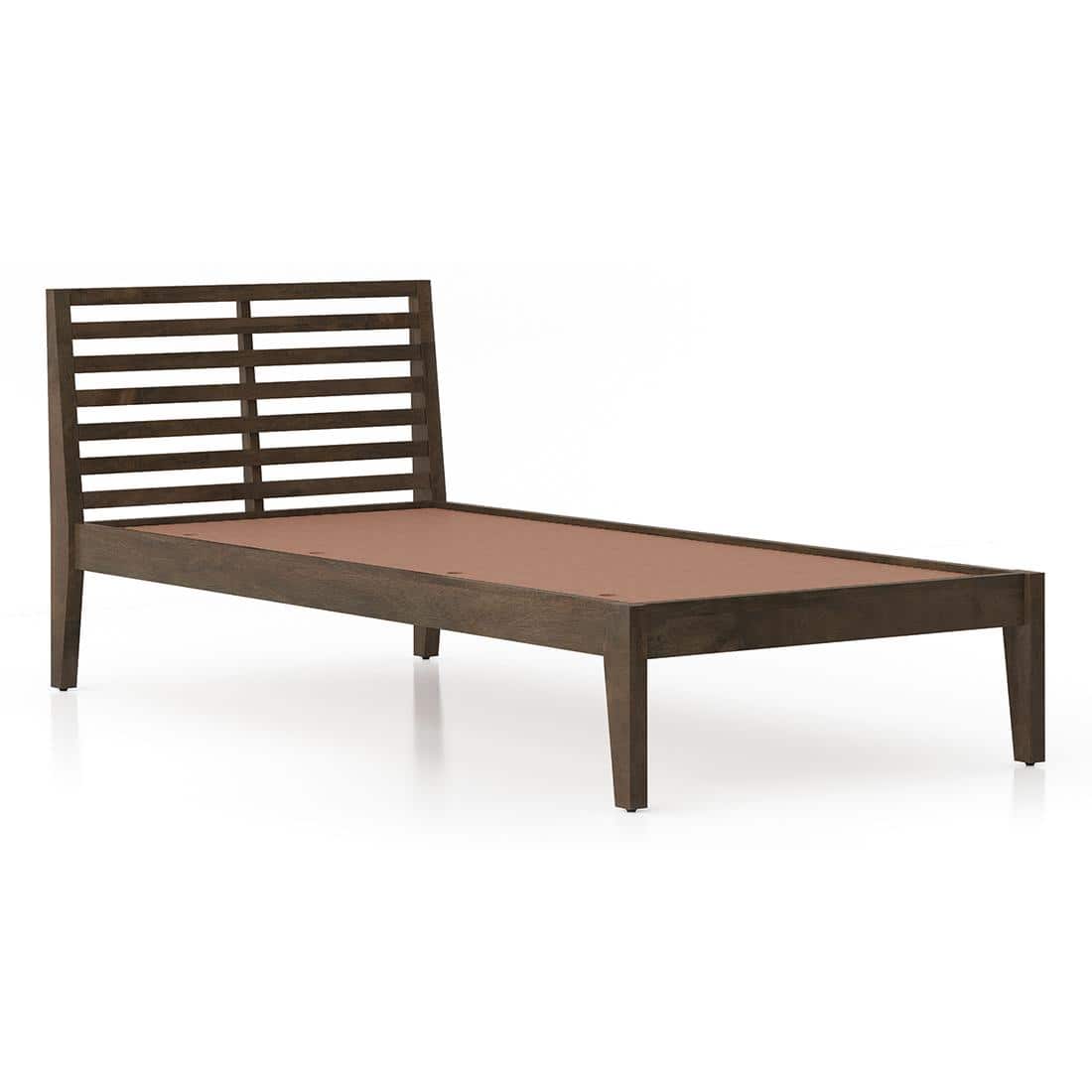 Elwyn Nonstorage Single Bed Finish Danish Walnut