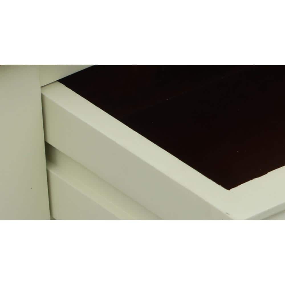 Solid Wood Bedside Table In Tulip Finish With Drawer