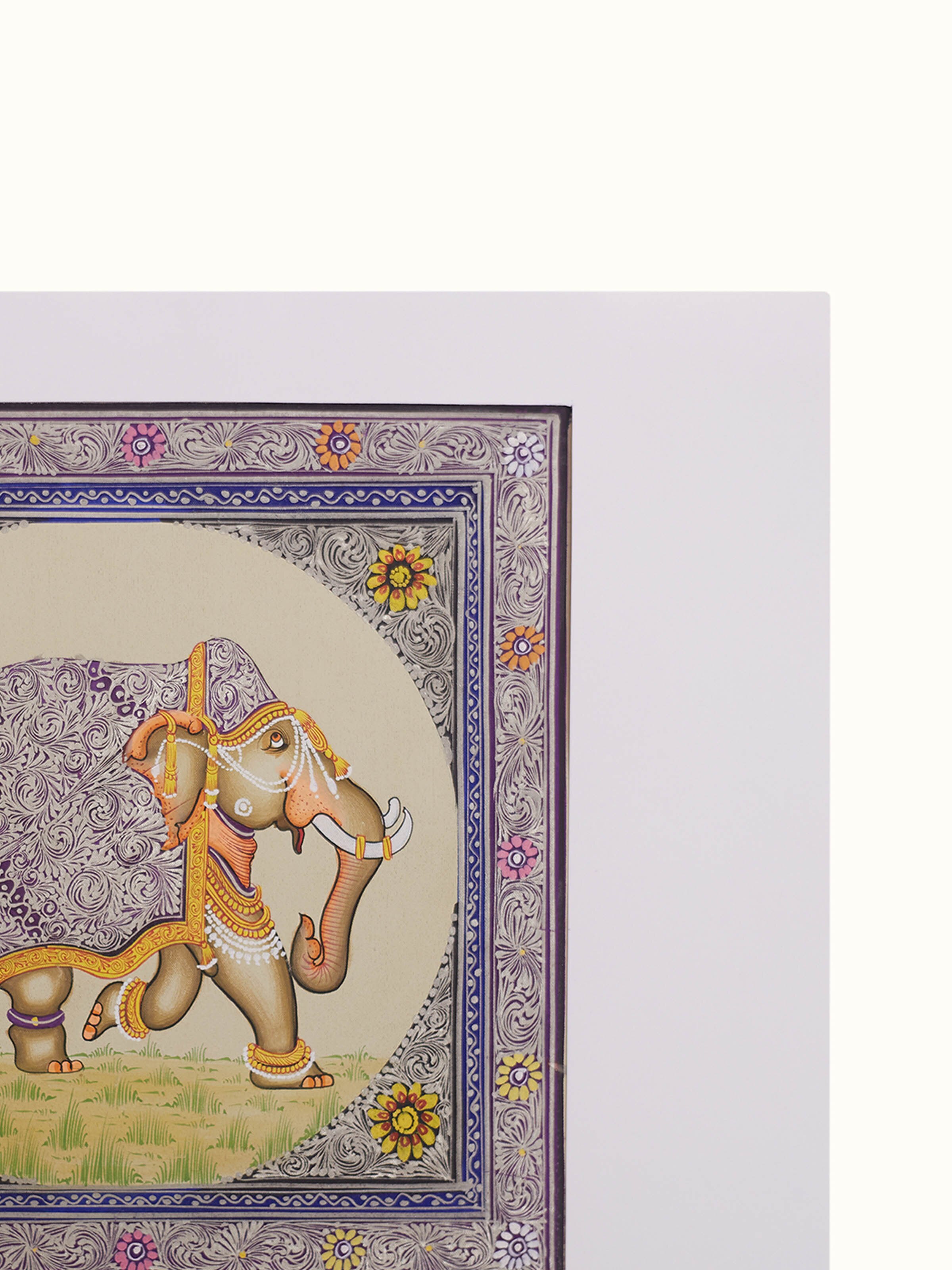 The Regal Elephant Miniature Painting
