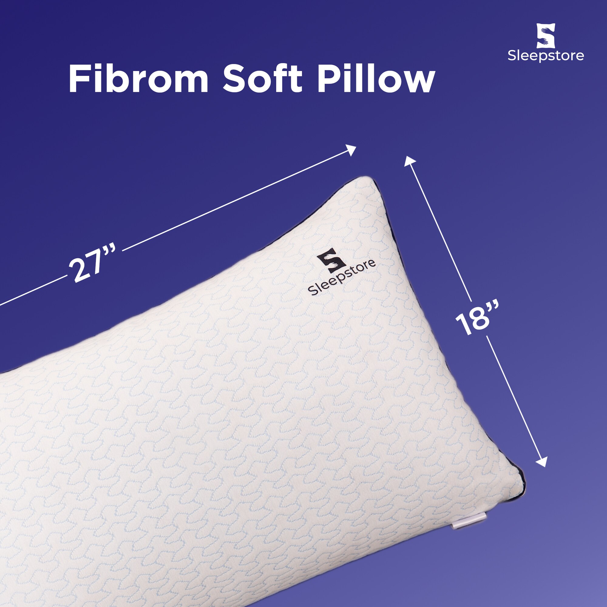 Fibrom Quilted 4 Piece Soft Pillow 16 x 24 Inches