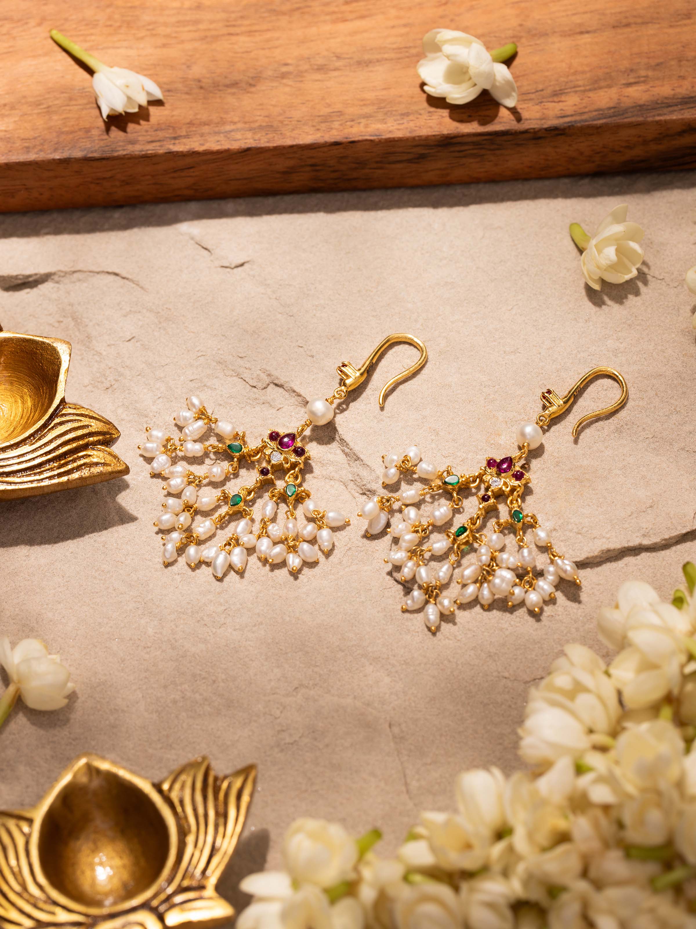 Guttapusalu Silver Drop Earrings