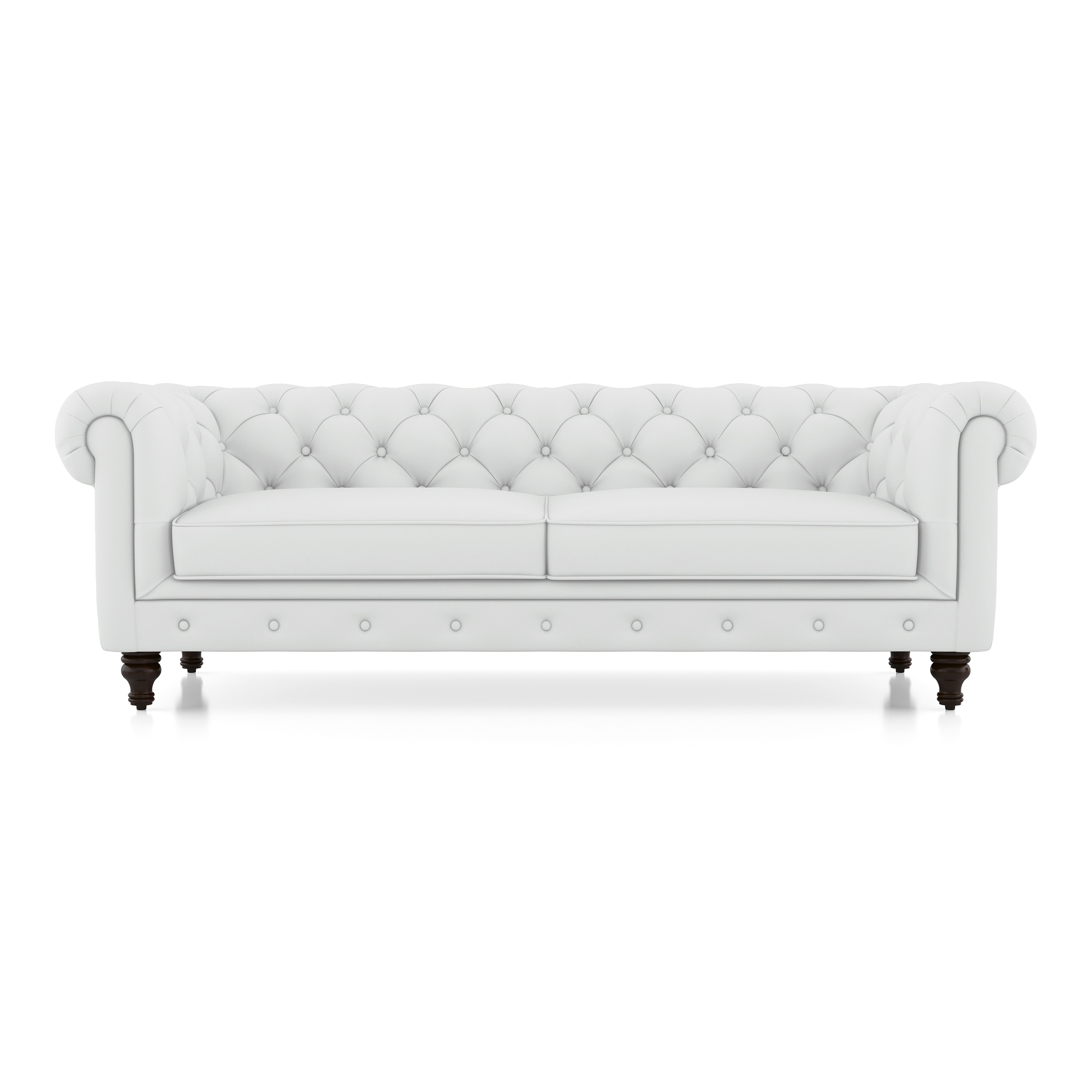 Winchester 3 Seater Premium Italian Leather Sofa In Polaris