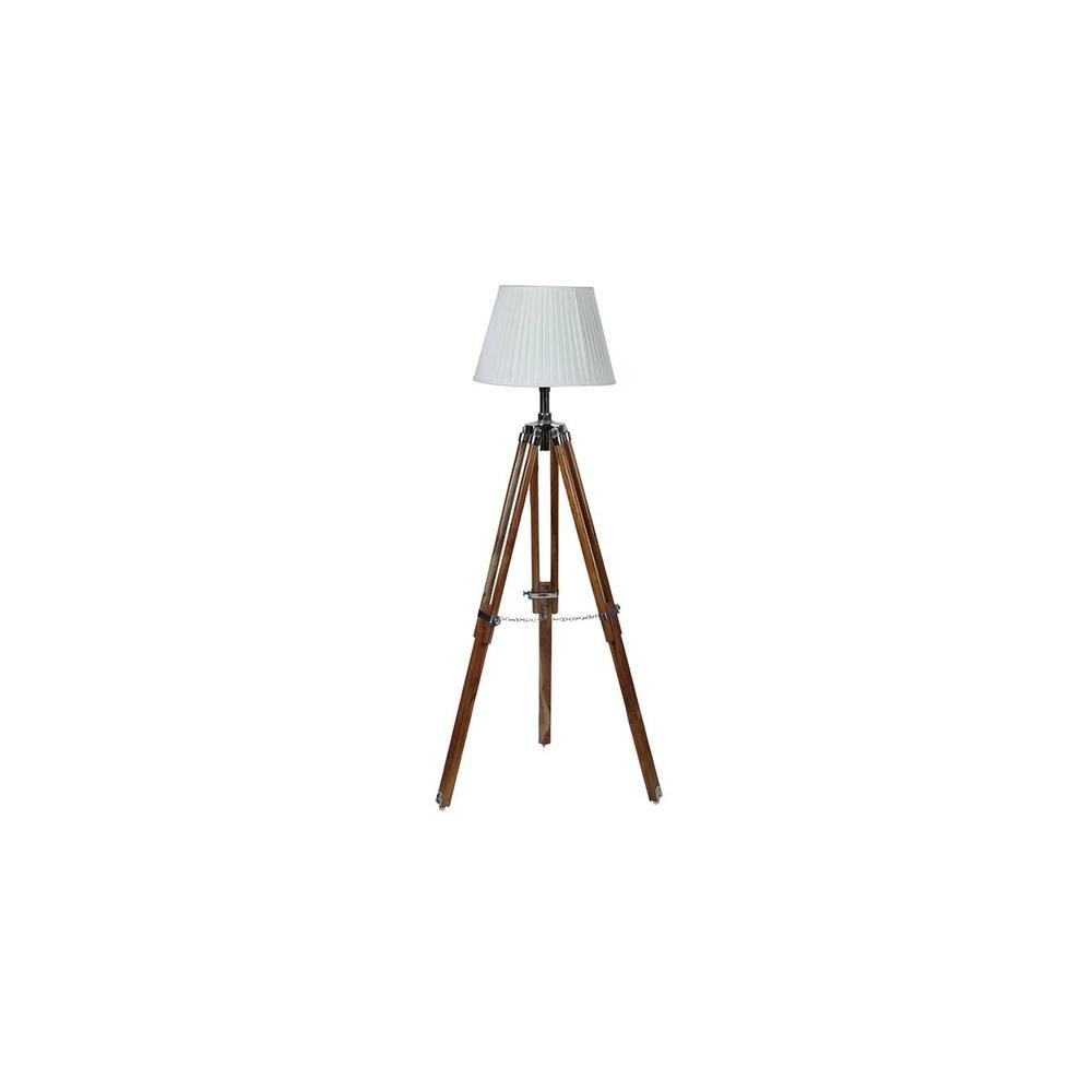 Elvina Off White Cotton & Silk Mix Shade Floor Lamp