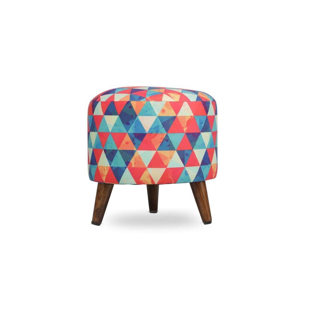 Benjamin Solid Wood  Ottomon in  Multicolor Colour