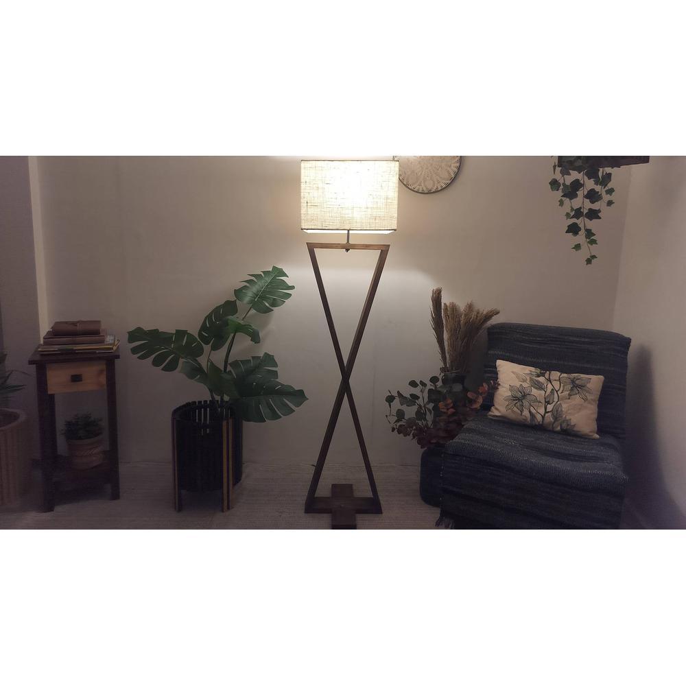 Infinity Beige Jute Floor Lamp with Beige Jute Base