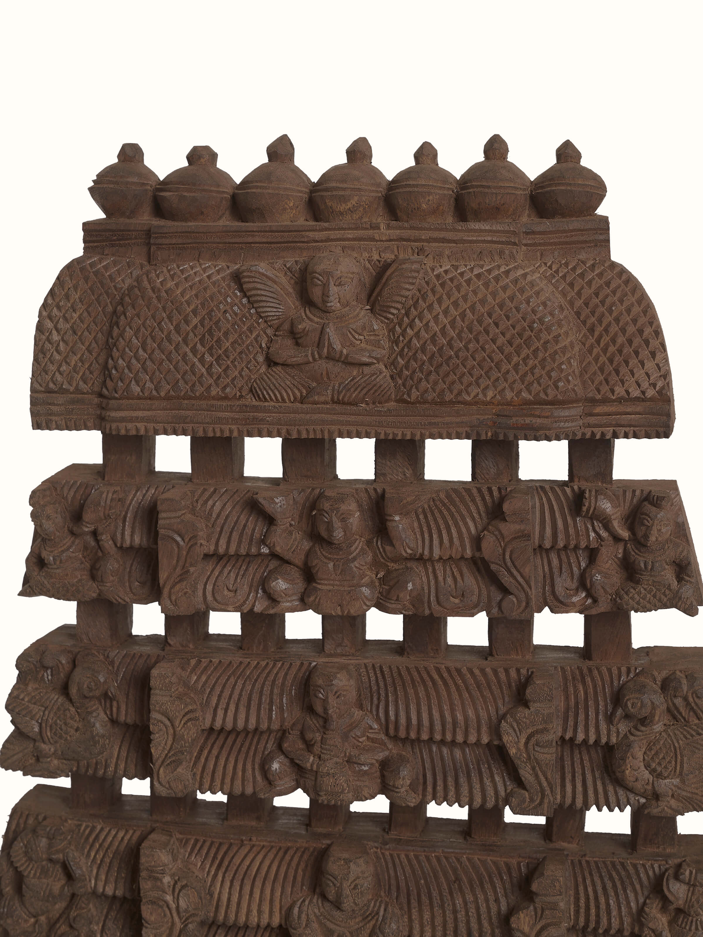 Wood Carved Ganesha Wall Panel