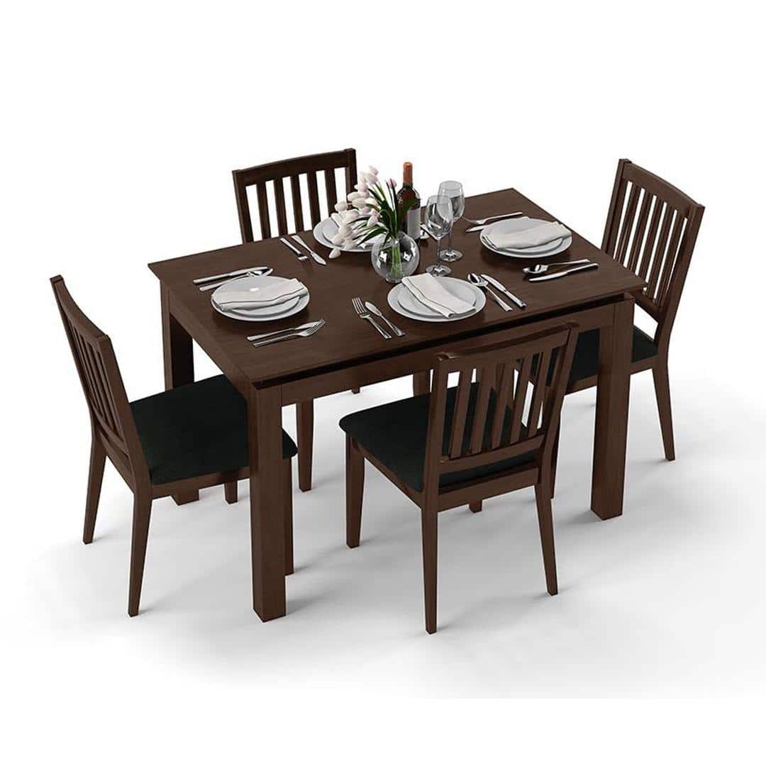 Diner 4 Seater Dining Table Set (With Upholstered Chairs)