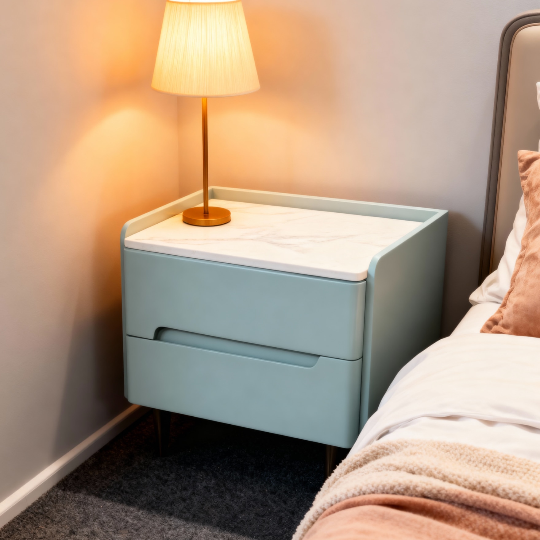 Moss Glow Bedside Table - Handicrafts Town