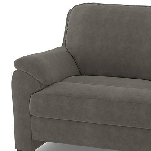 Farina Luxe 1 Seater Fabric Sofa in Ash Grey Velvet Colour