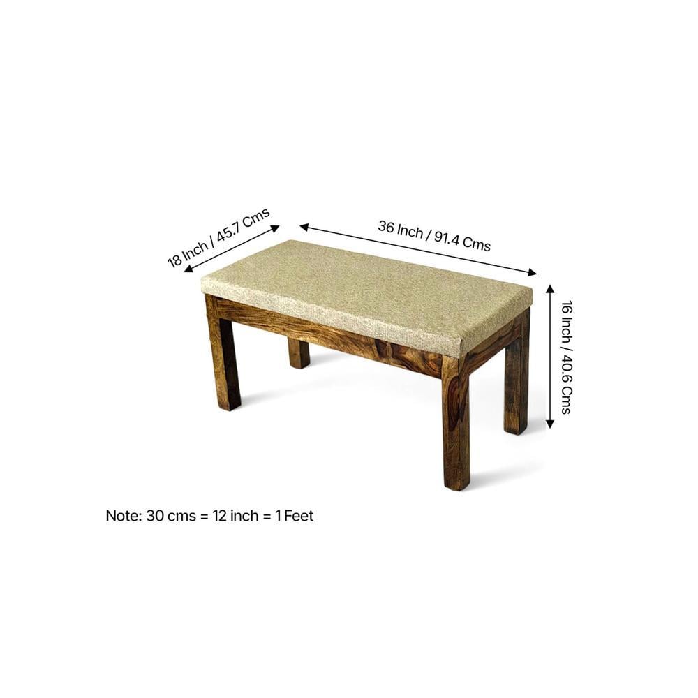 Oakmont Sheesham Wood Accent 6 Seater Dining Set With Teak Finish