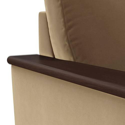 Corby Luxe 3 Seater Fabric Sofa in Fawn Velvet Colour