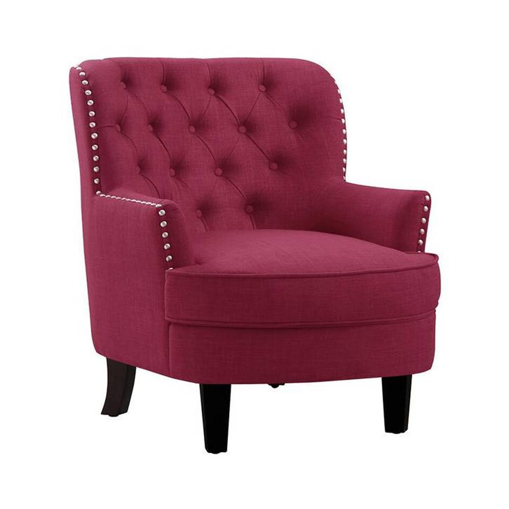 Brogen Accent Chair in Maroon Colour