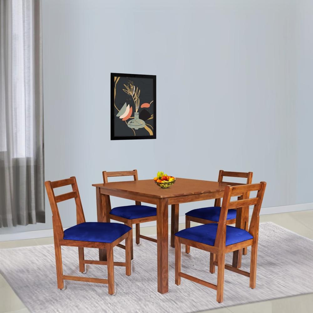 alviro solid wood  4 seater Dining table in  Provincial Teak