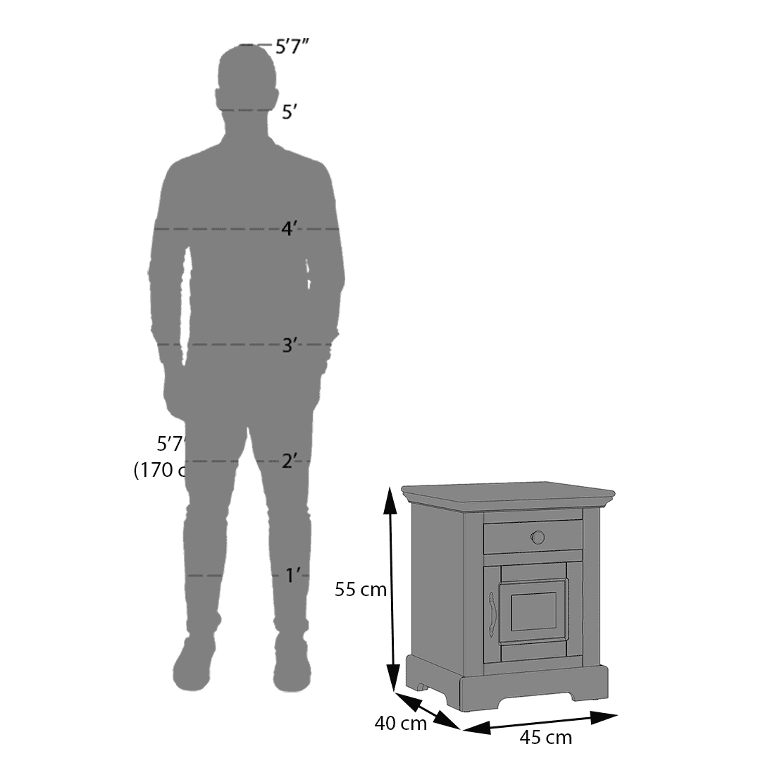 Alexandra Bedside Table