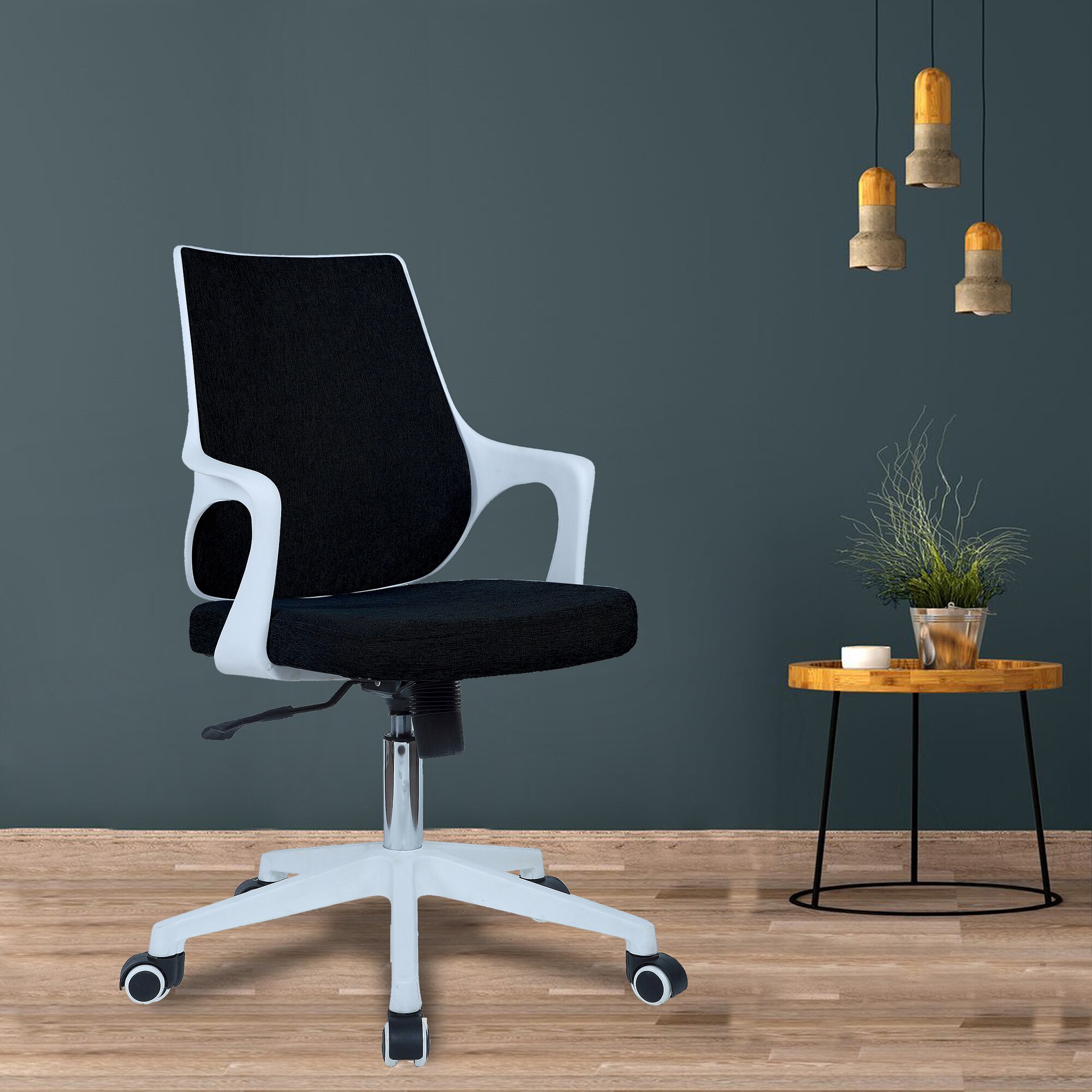 Mearveal Mid Back Ergonomic Chair in Black Colour