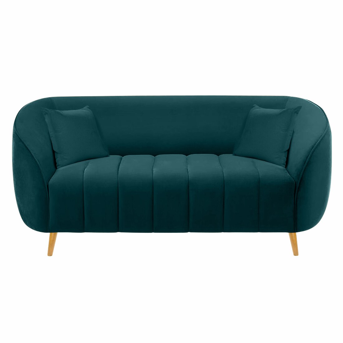 Nero Velvet 2 Seater Sofa in T Blue Colour