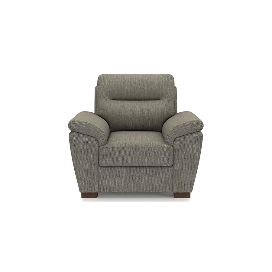Adelaide Premium 1 Seater Fabric Sofa in Mist Brown Colour