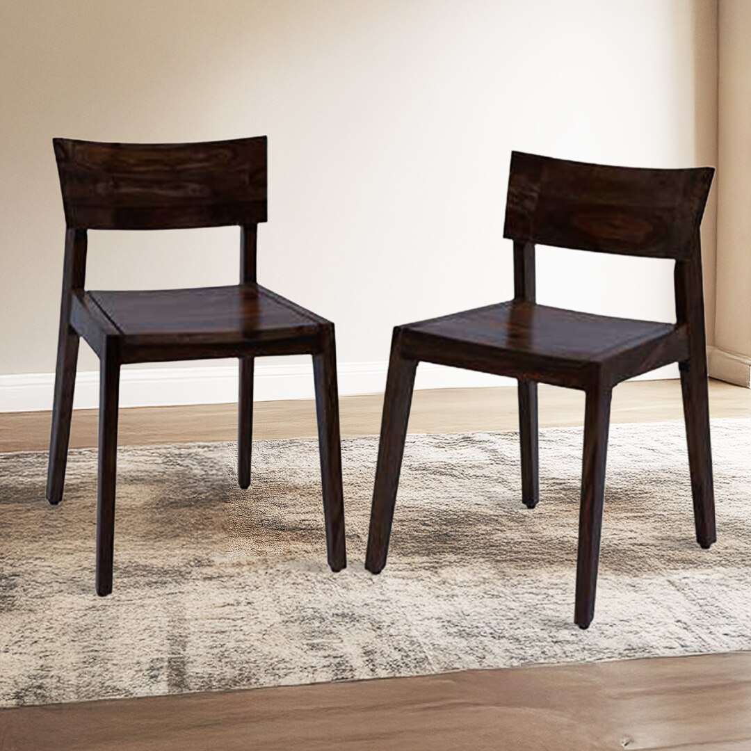 Gordon Solid Wood Dining Chair in Mahogany Finish