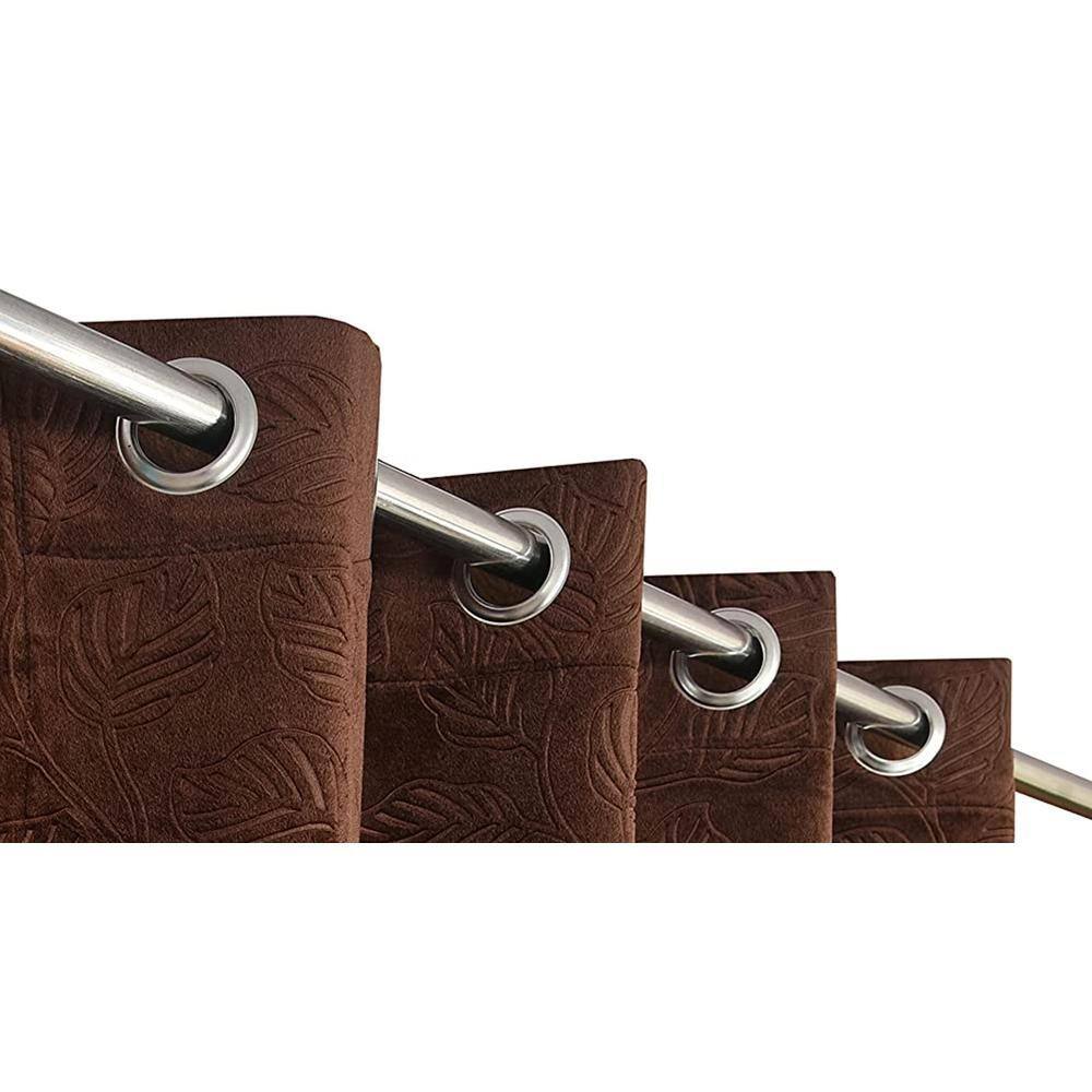 Velvet embo Pack of 2 Blackout Long Door Curtains