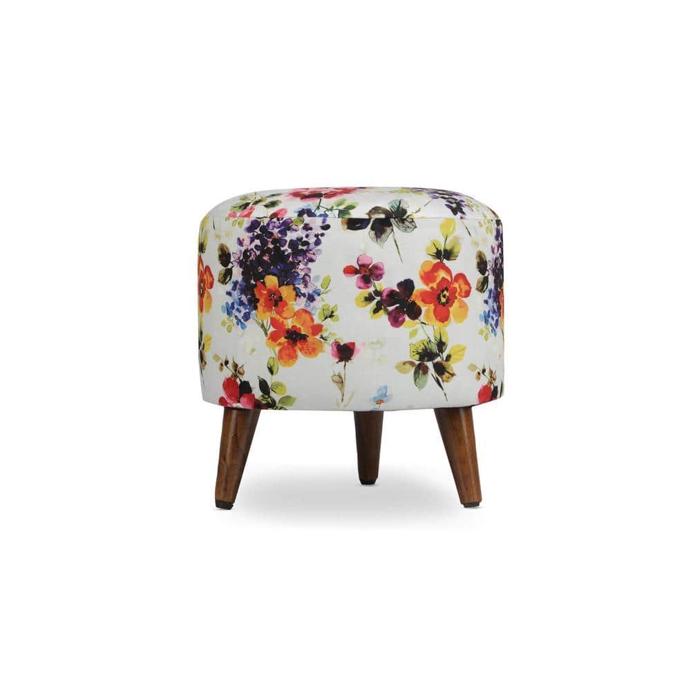 Xavier Solid Wood  Ottomon in  Multicolor Colour