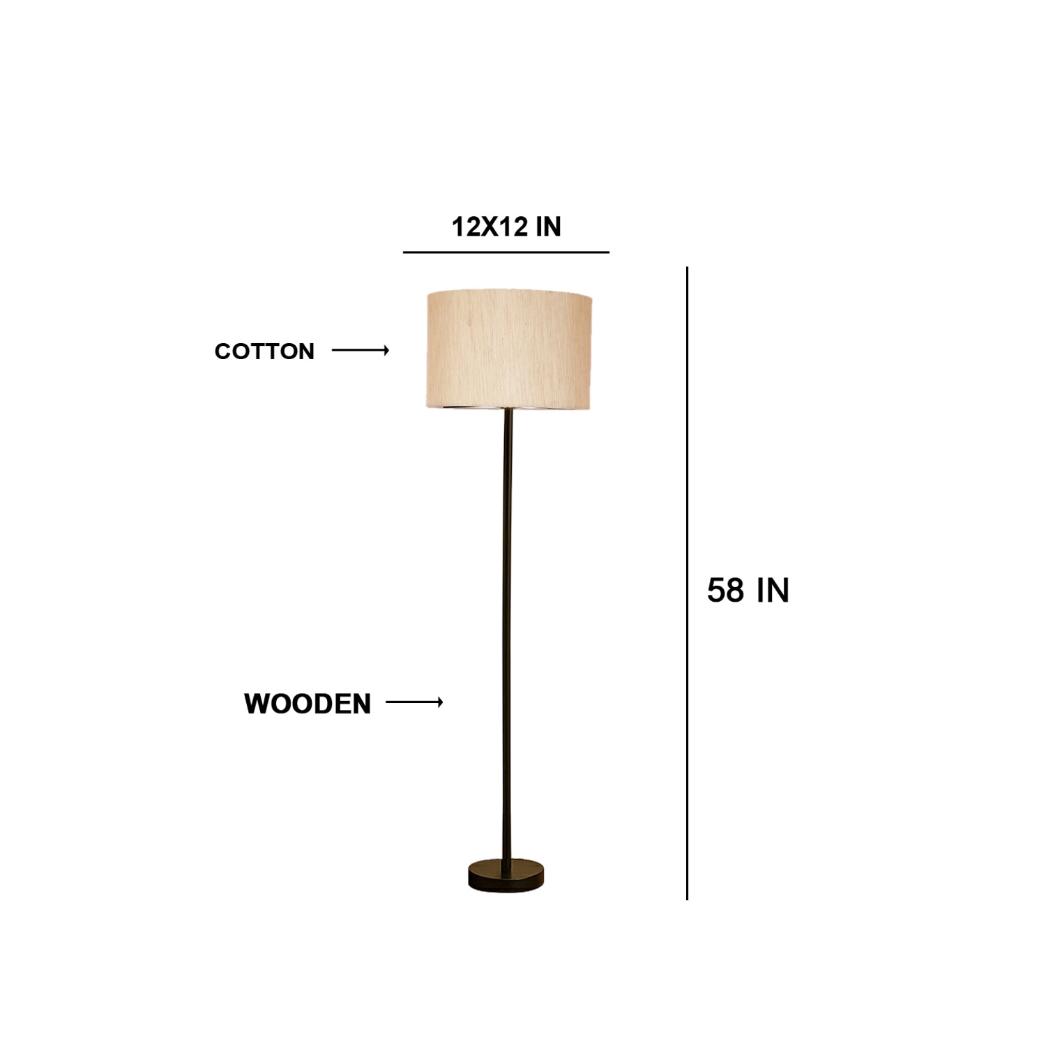 Devansh Wood Floor Lamp