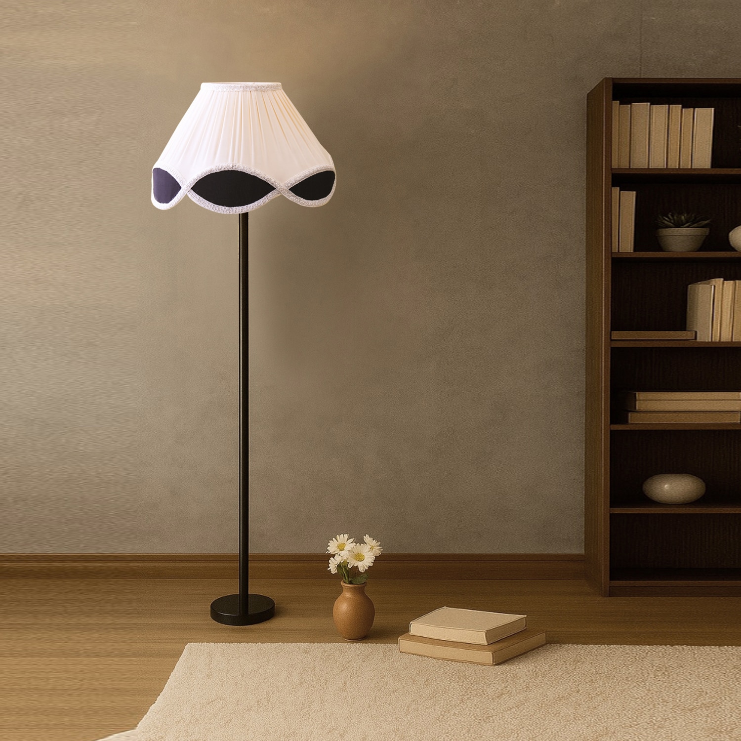 Devansh Wood Floor Lamp - Devansh