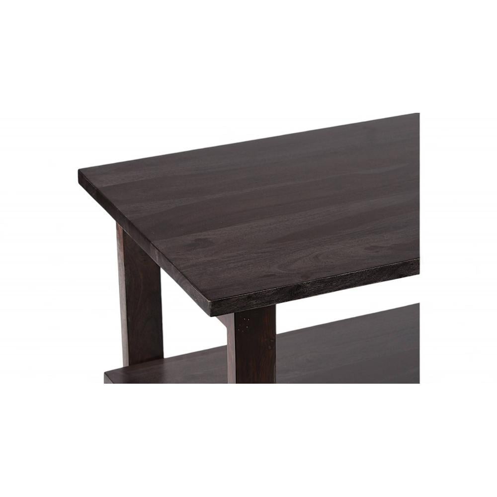 Aroda Sheesham Wood Coffee Table In Mahogany Finish