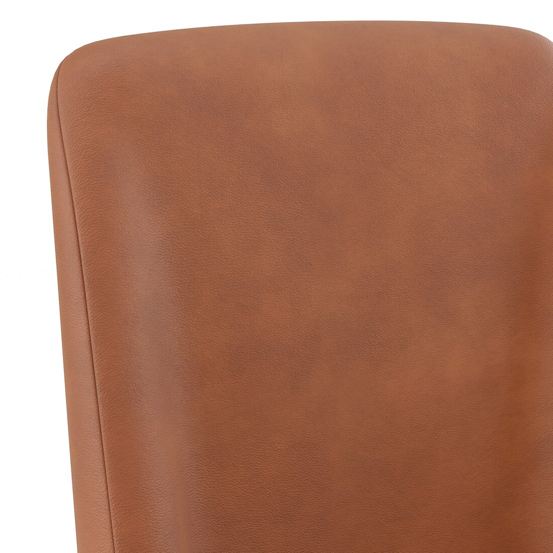 Anderson Solid Wood Single Dining Chair in Danish Walnut Finish With Tan Leatherette Colour