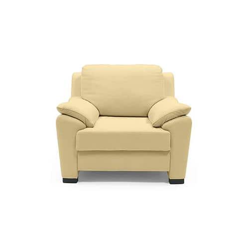 Farina 1 Seater Half Leather Sofa in Cream Colour