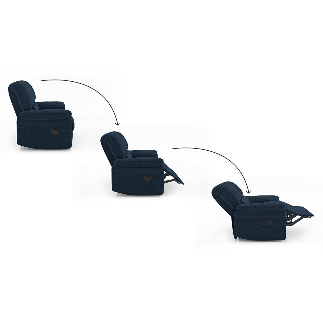 Bernice Two Seater Recliner in Capri Blue Colour