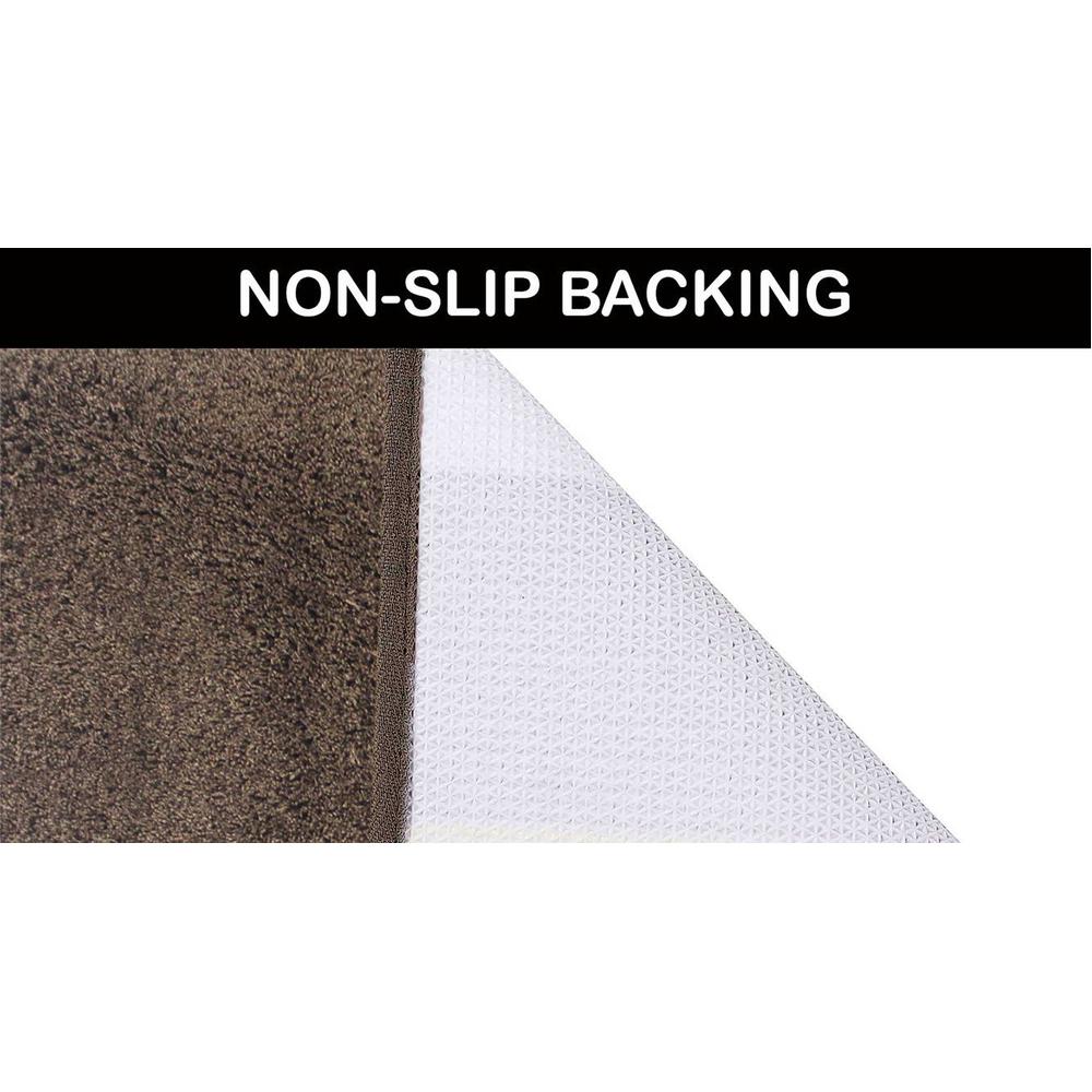 Gwendolyn Brown Solid Natural Fiber 24x16 inches Anti-Skid Bath Mat