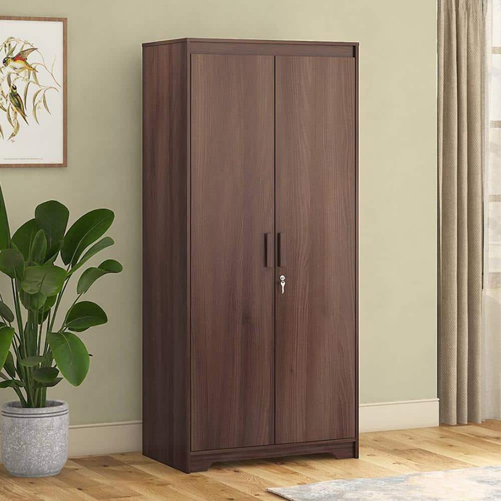 Hilton 2 Door Wardrobe With Lock in Chestnut Acacia Finish