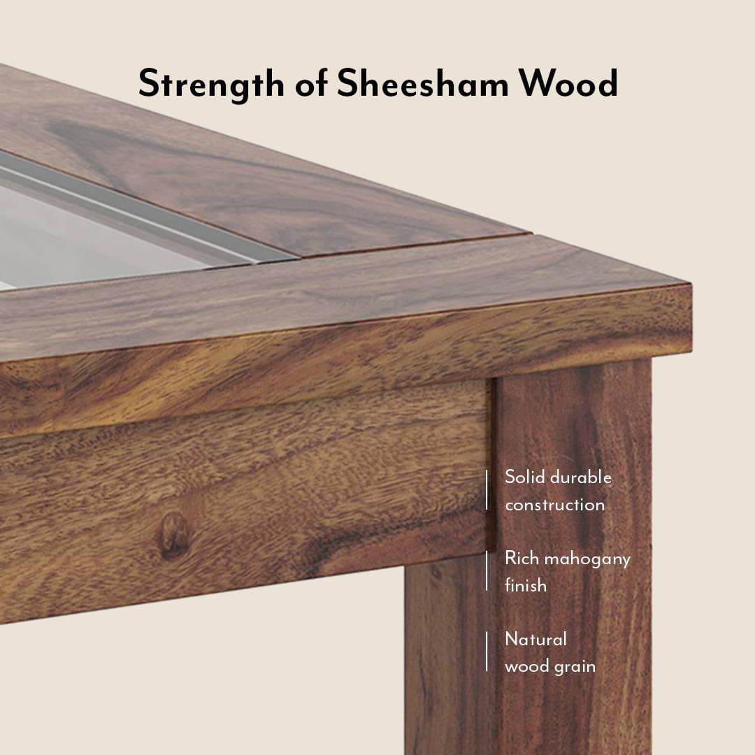 Floyd 6 Seater Dining Table Glass Top With Set Of 6 Gordon Chair