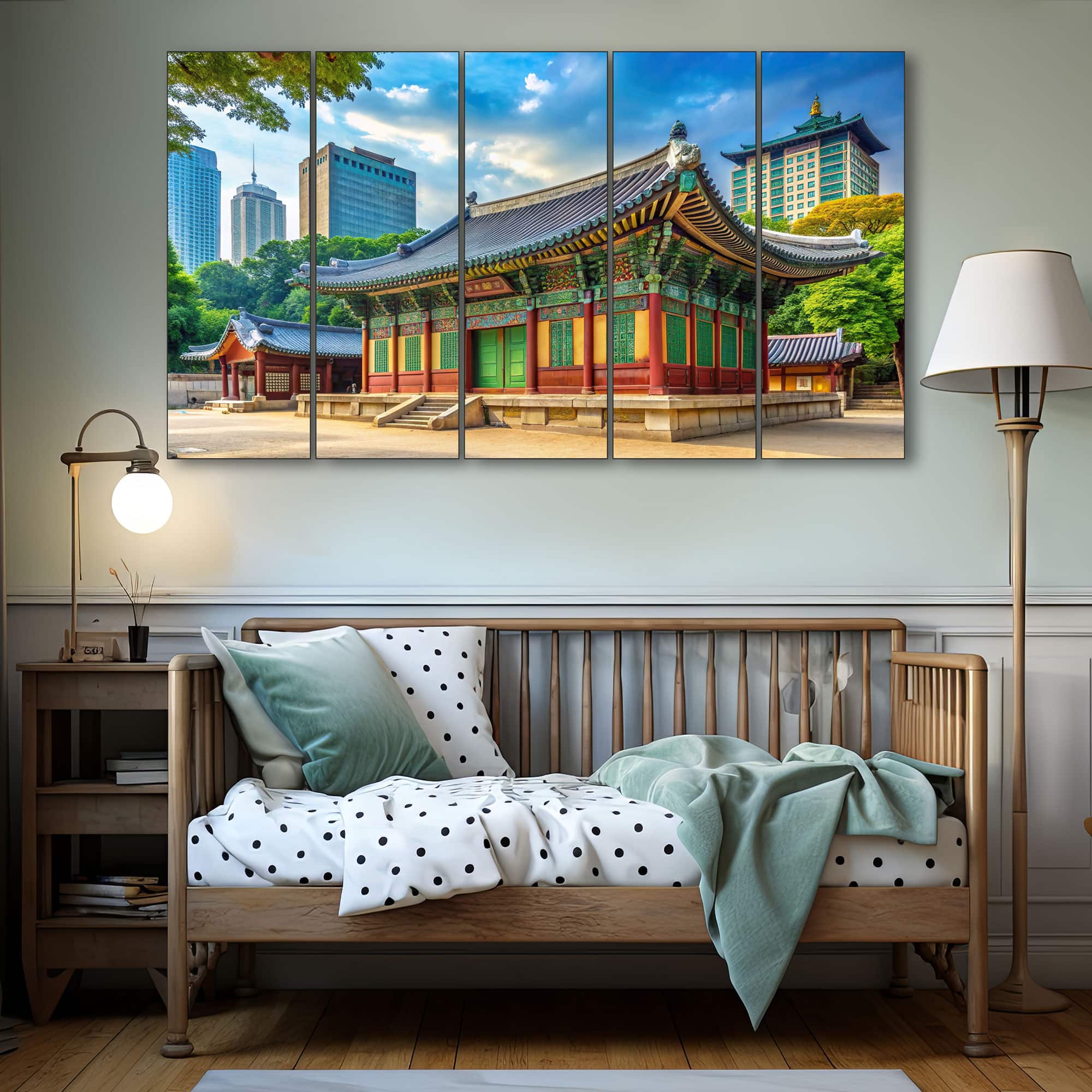 The Castle Decor Japanese Art Wall Painting Wooden Framed 27x48 Inch (Style 1) - The Castle Decor