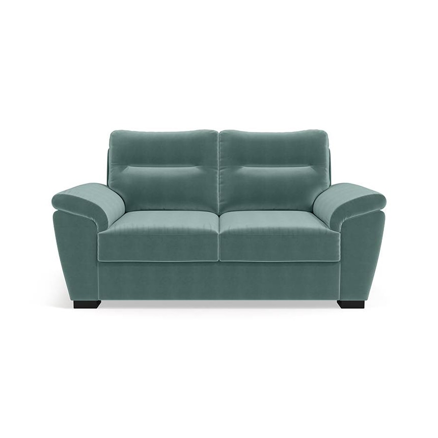 Adelaide Luxe 2 Seater Fabric Sofa in Dusty Turquoise Velvet Colour