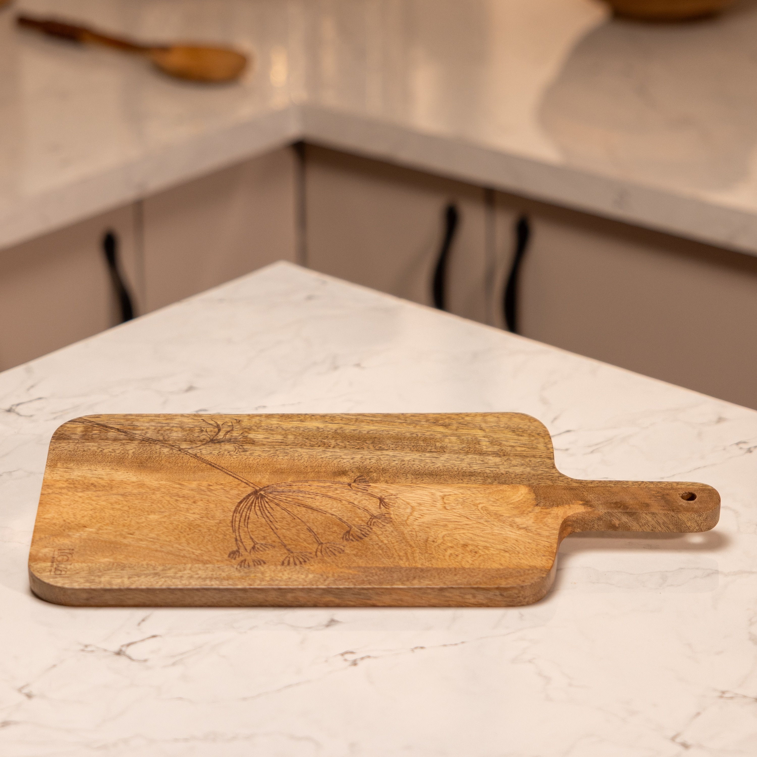 Ireka Home Cutopia Mango Wood Chopping Board with Etching – Cutting Board - Ireka Homes
