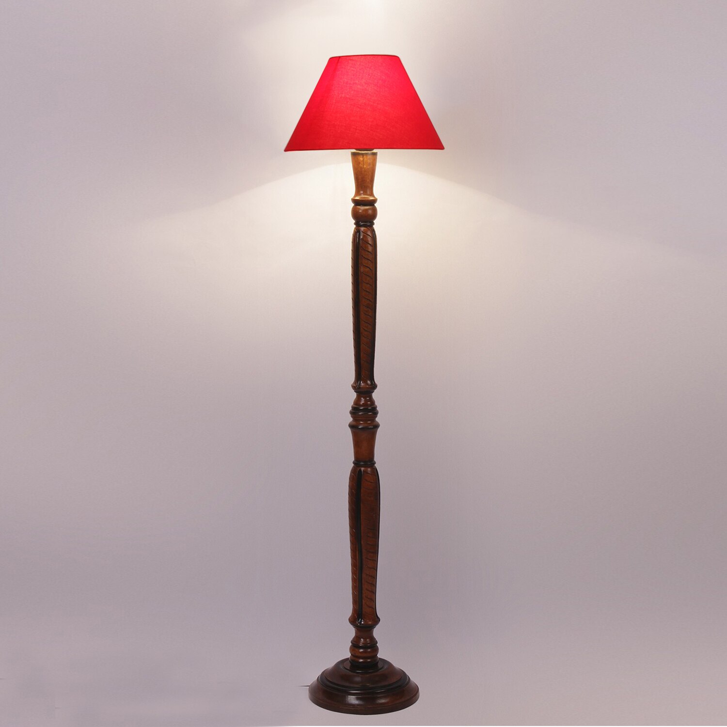 Devansh Wooden Floor Lamp