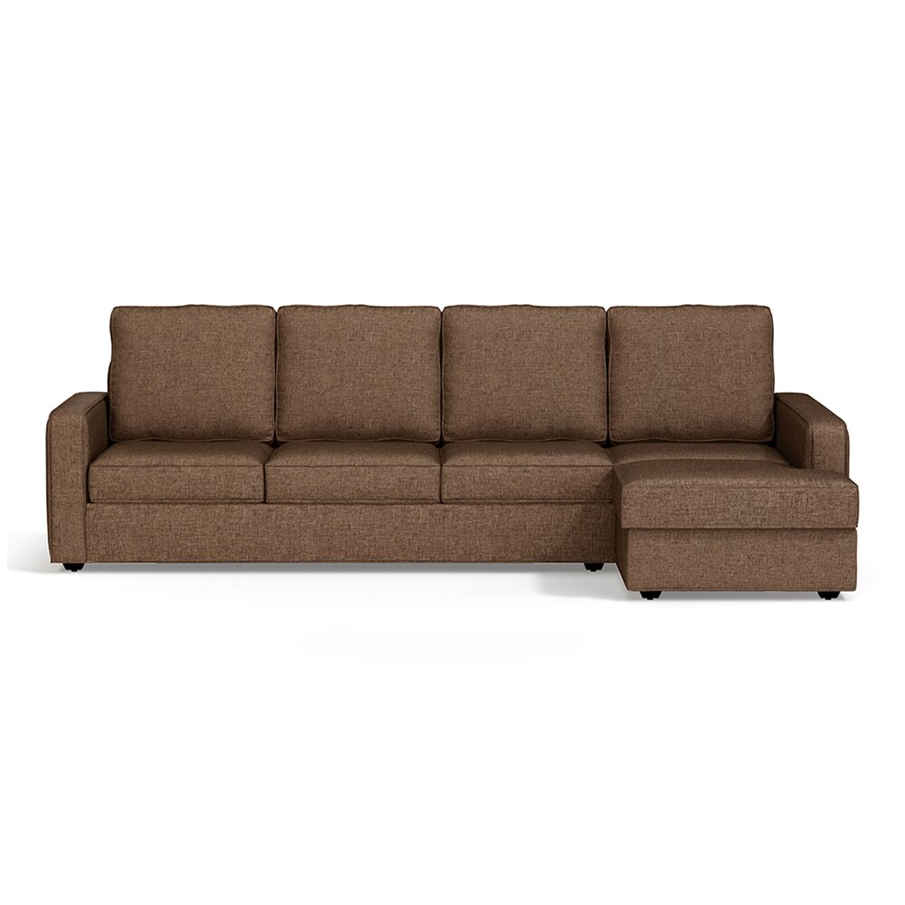 Apollo Compact Sofa (Colour : Mocha, Cushion : Soft, Back Type : High Back, Seating Capacity : Right Aligned 3 Seater + Right Aligned Chaise)