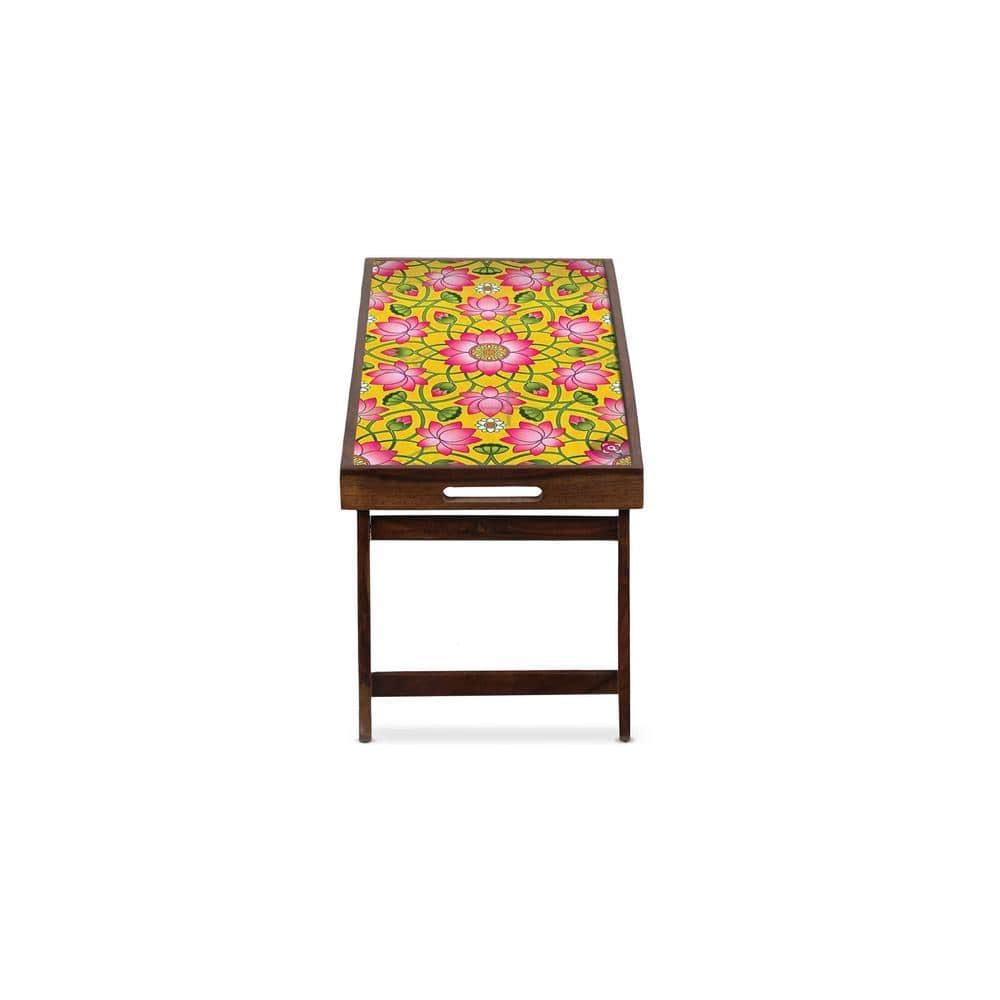 Madhubani Lotus   and Serving Tray  Multicolour