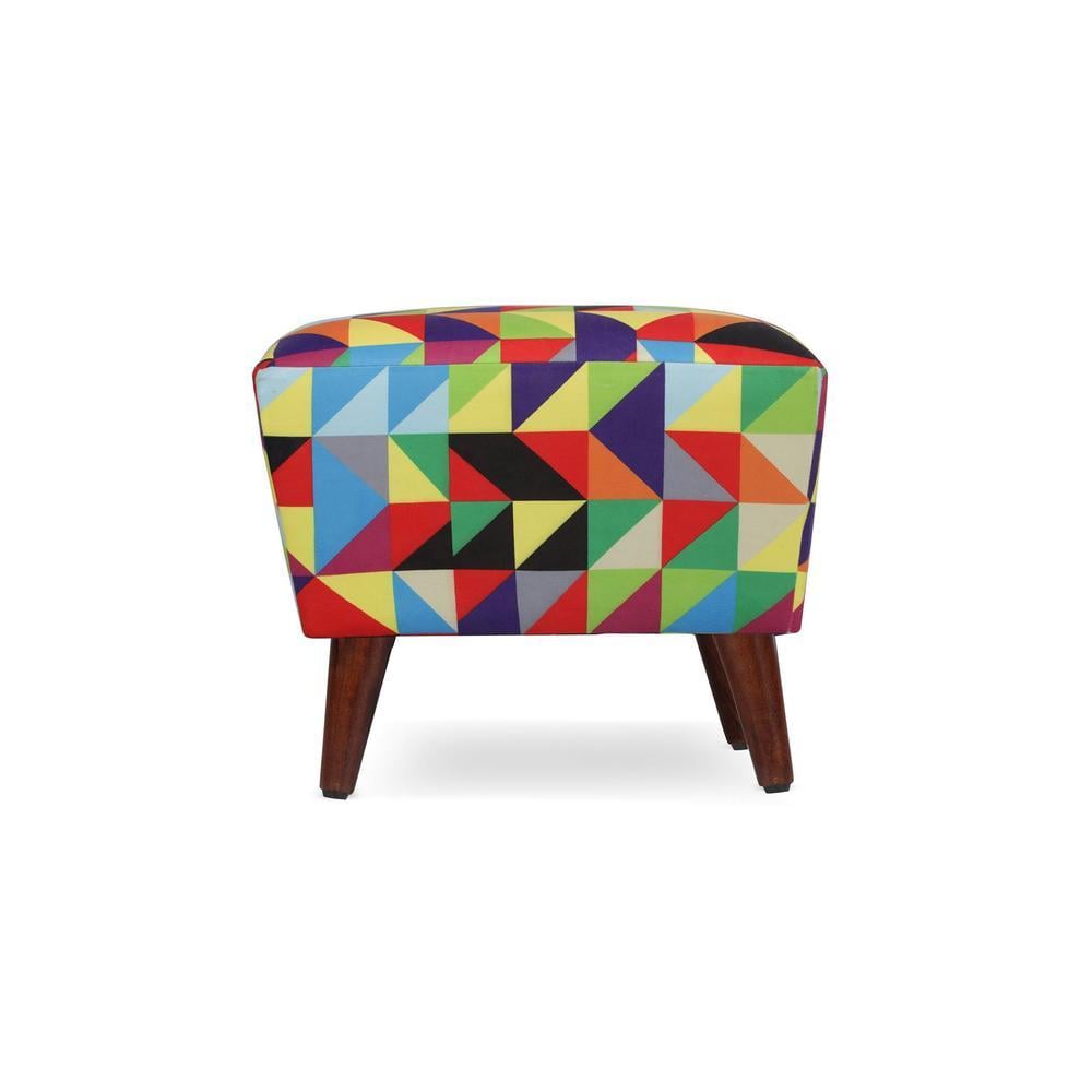 Genevieve Solid Wood  Ottomon in  Multicolor Colour