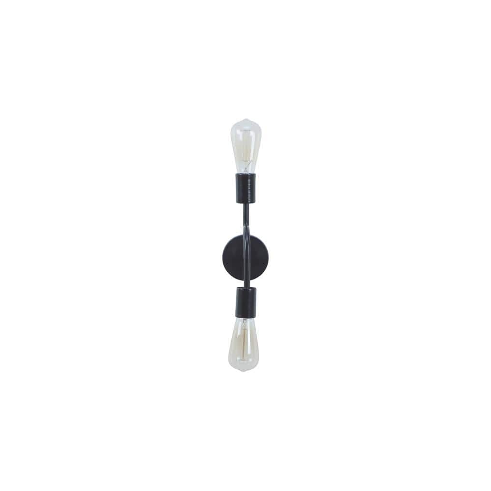 Flute Black Metal Wall Light