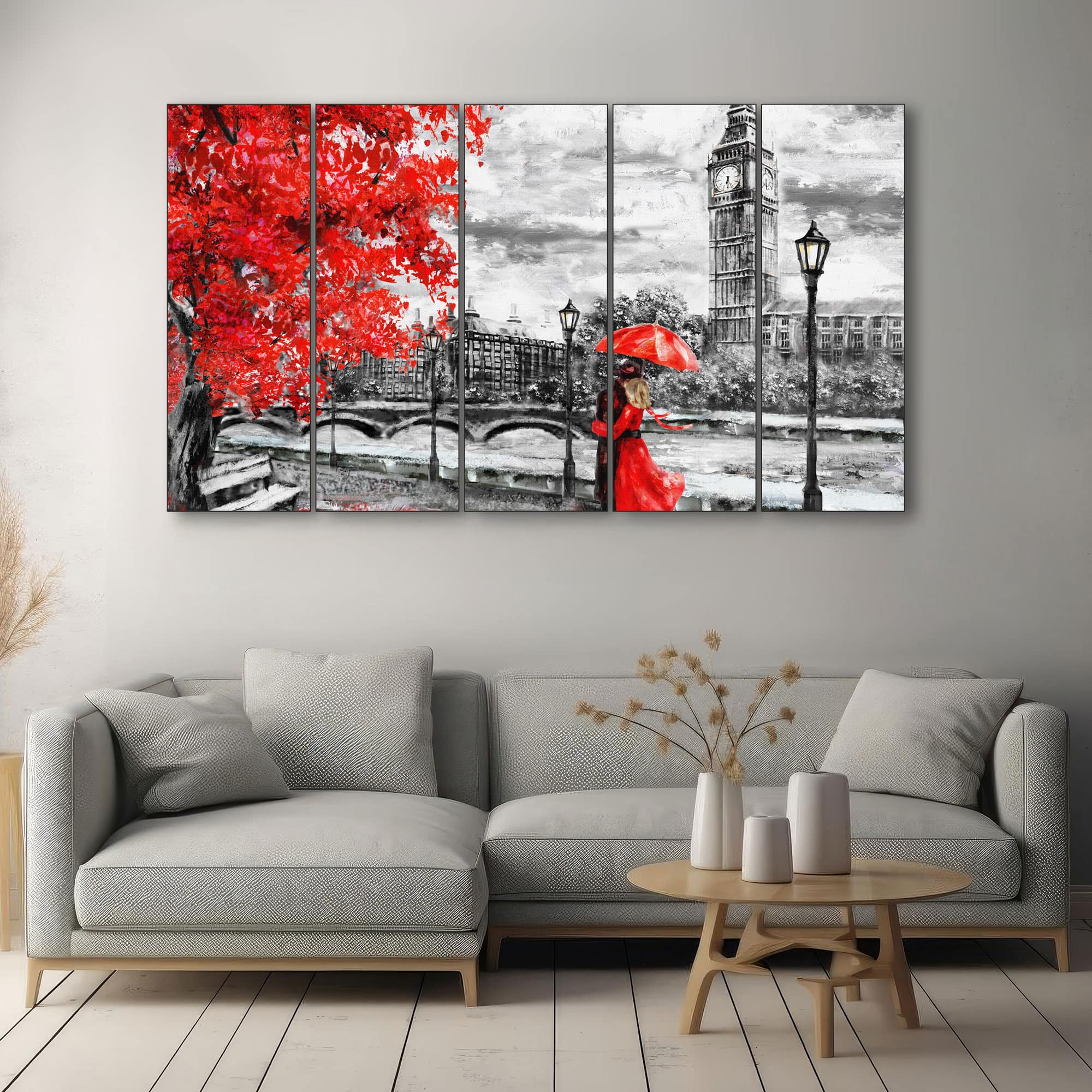 The Castle Decor Vintage Art Wall Painting Wooden Framed Digital Painting 27x48 Inch (Style 2) - The Castle Decor