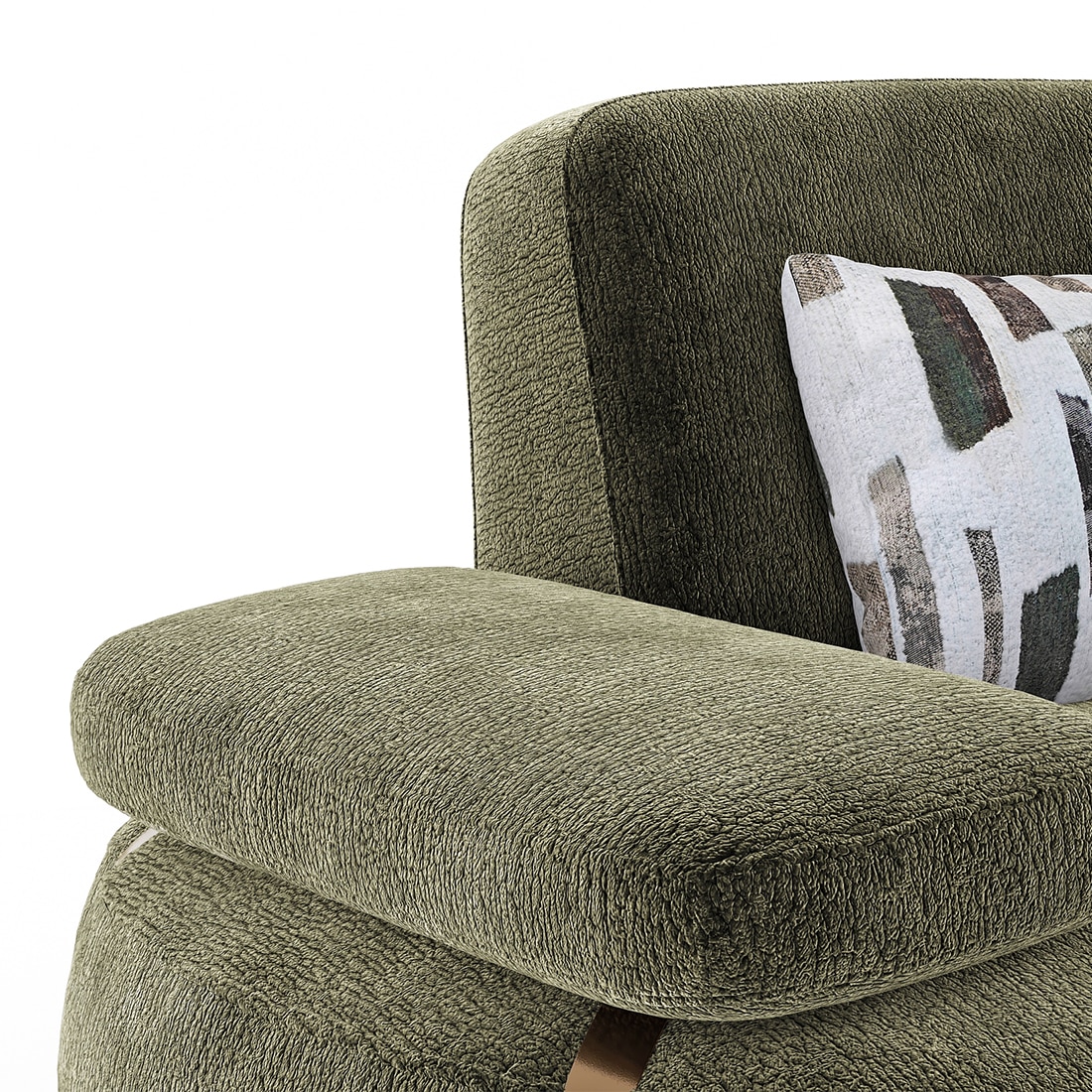 Soho 3 Seater Fabric Sofa In Fern Fabric