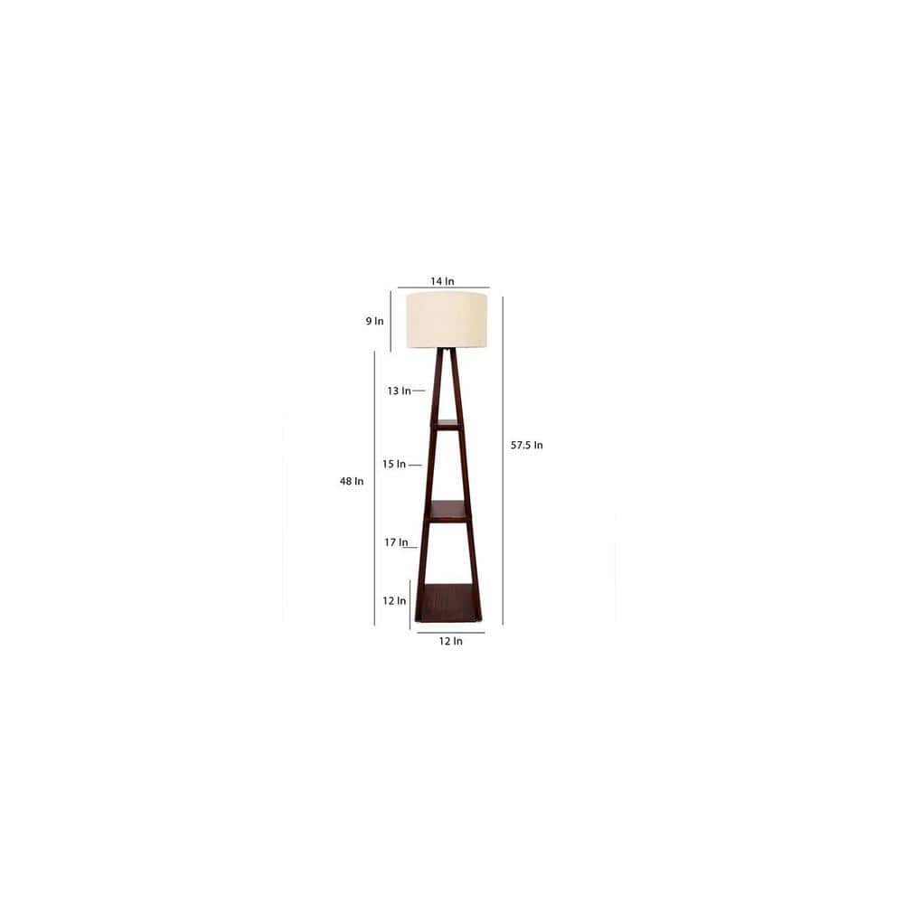 Sarah Beige Jute Shade Floor Lamp