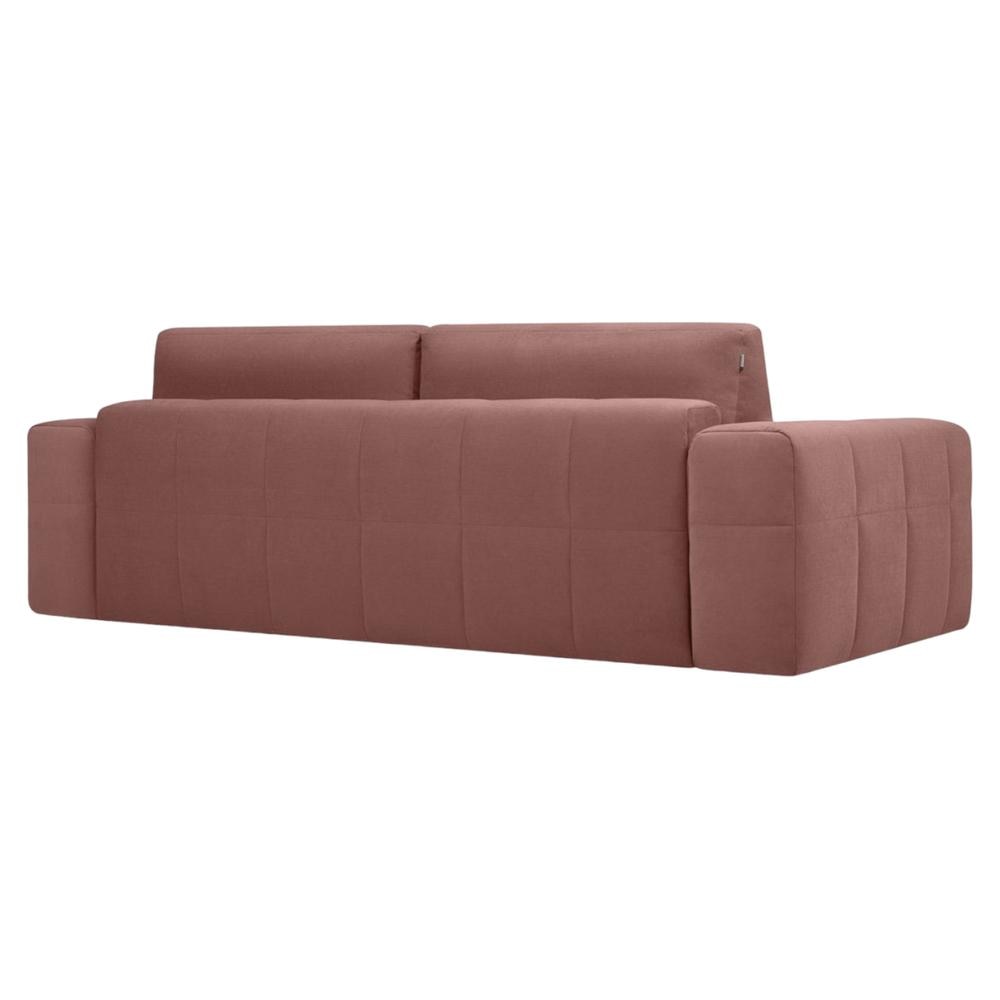 Riyab 3 Seater Fold Out Sofa Cum Bed In Pink Colour